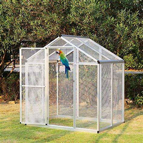 6 foot tall metal parrot enclosure|big bird enclosures.